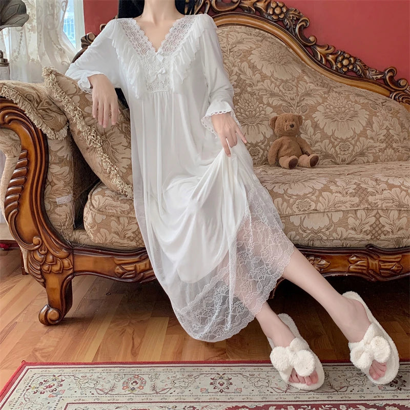 Sugarfrosted Honeymoon Romantic Vintage-Style Nightgown