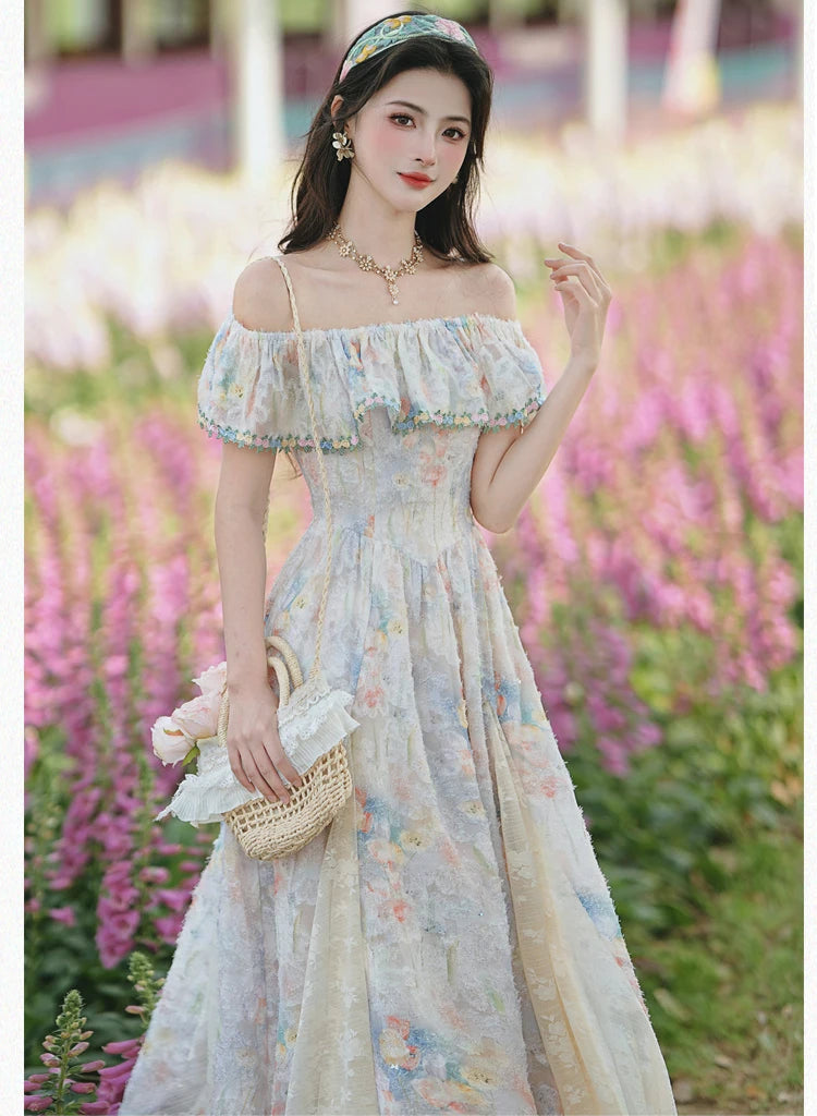 Pastel Garden Fairycore Princess Dress
