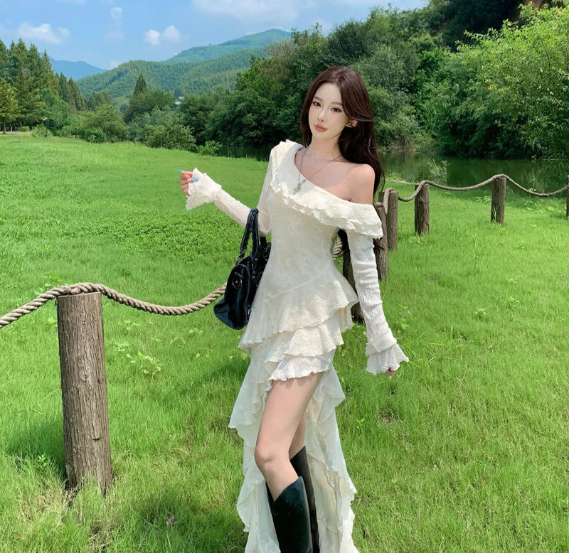 Fair Core Layered Fairycore Dress goblincore dress forestcore aesthetic