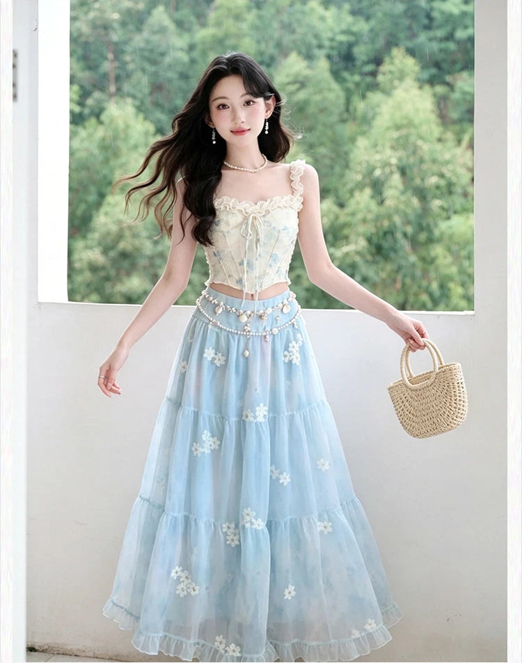 Aphrodite Aura Ethereal Essence Fairycore Princess 2-Piece Set