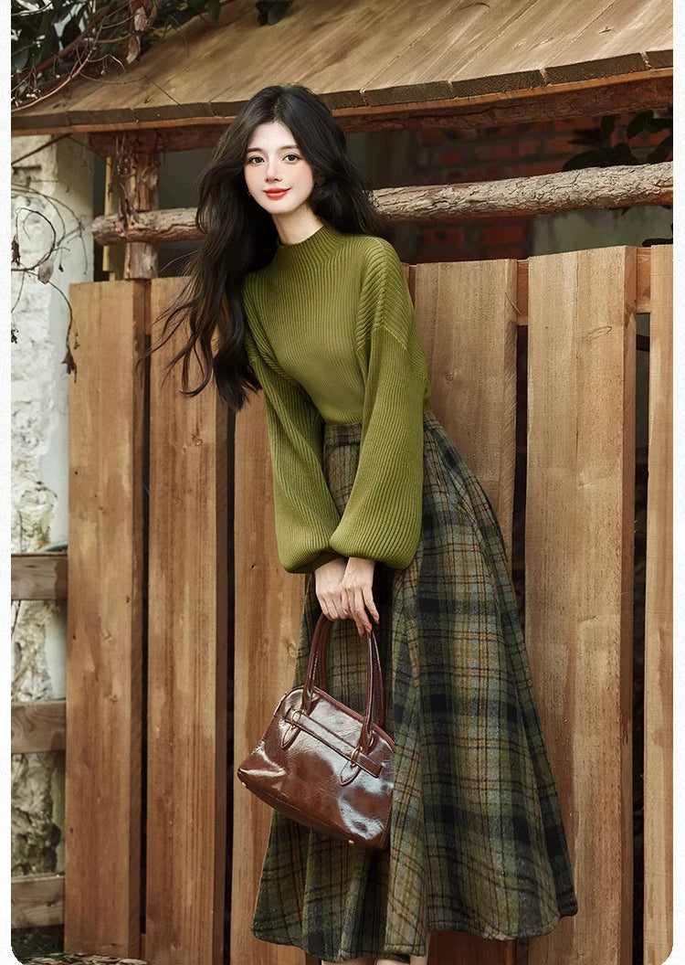Autumn Fog 2-Piece Dark Academia Wool Set