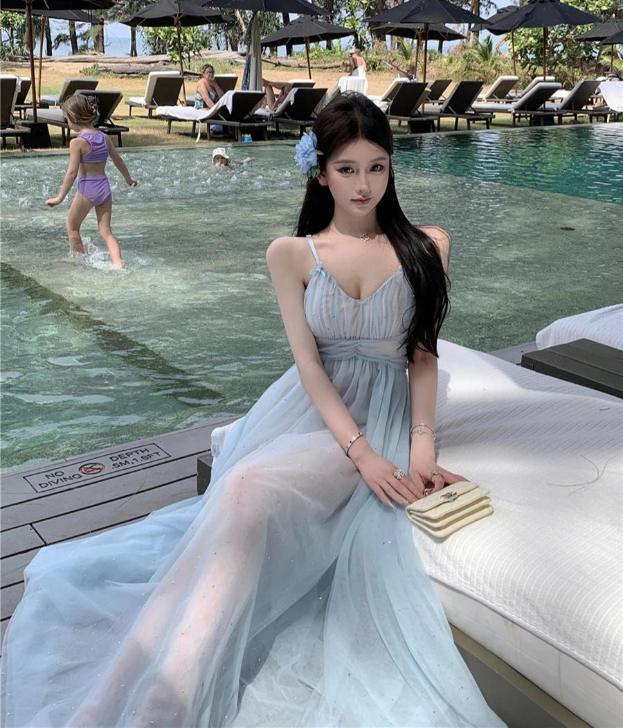 Iridia Light Blue Ethereal Fairy Dress