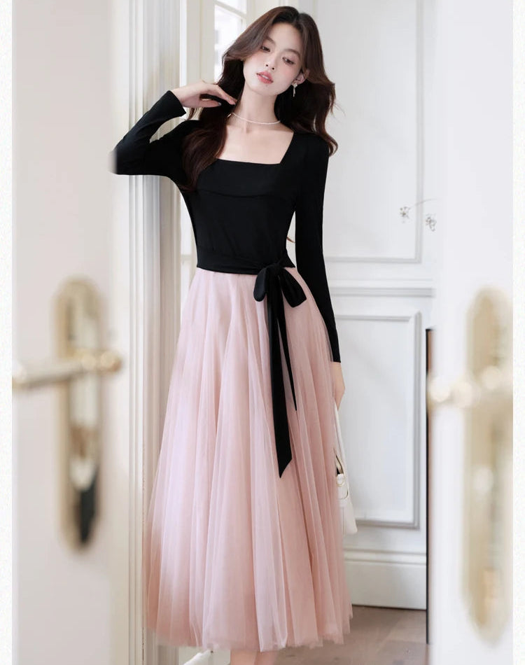 Petal Shadow Balletcore Dress