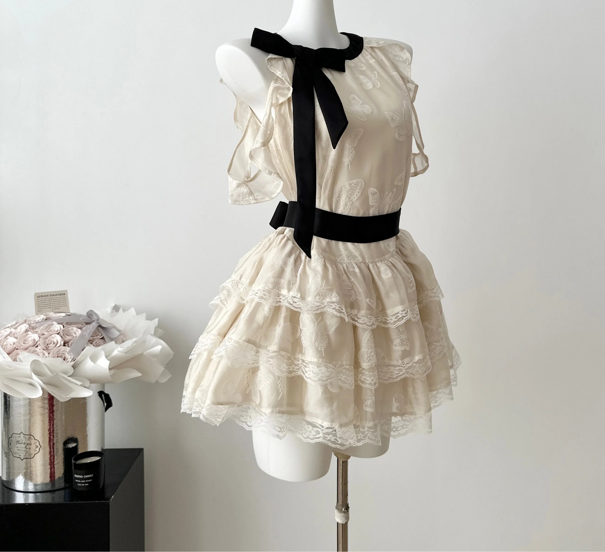 Butterfly Lace Coquette Dress Coquette Aesthetic Coquette Dress