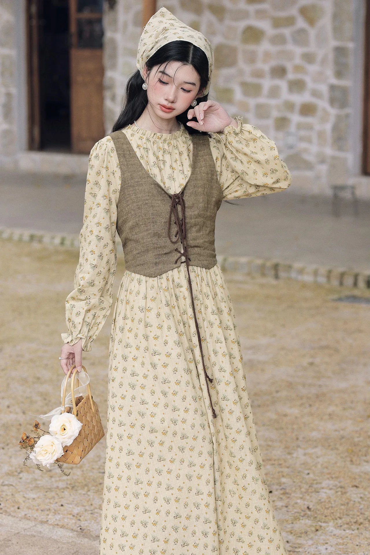 The Village Apothecary 3-Piece Cottagecore Village Witch Dress Set