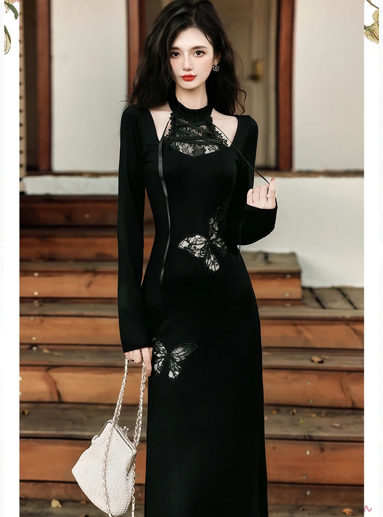 Night Butterfly Romantic Goth Dress