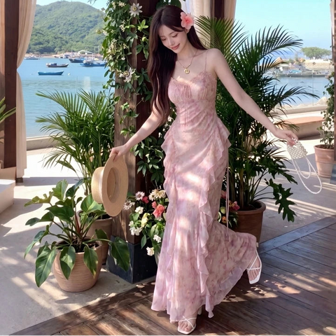 Cherry Blossoms Pink Coquette Fairy Dress