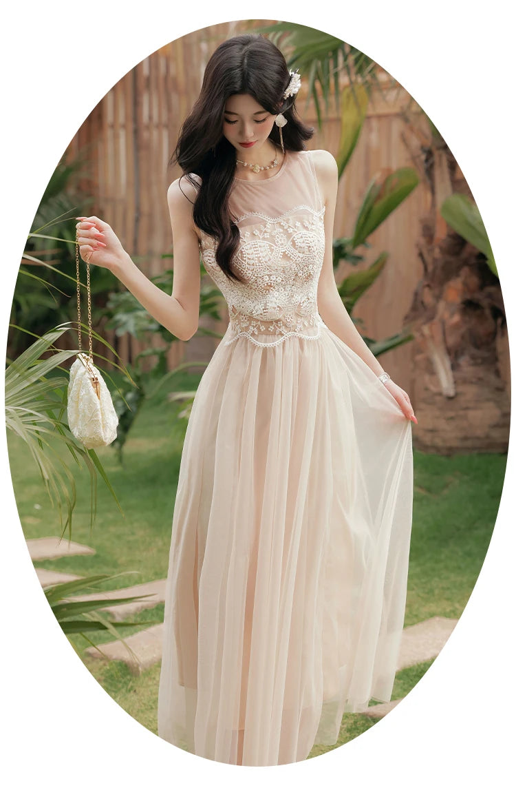 Cozy Bloom Ethereal Lace Fairy Dress