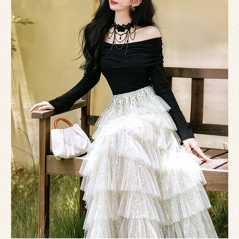 Shadow Fae Dark Fairycore Dress Set Ethereal Gothic Outfit