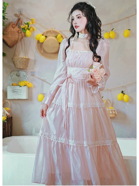 Rosepetal River Fairycore Princess Dress