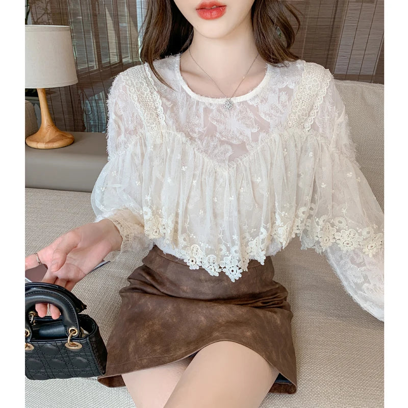 Camie Victorian-style Lace Blouse