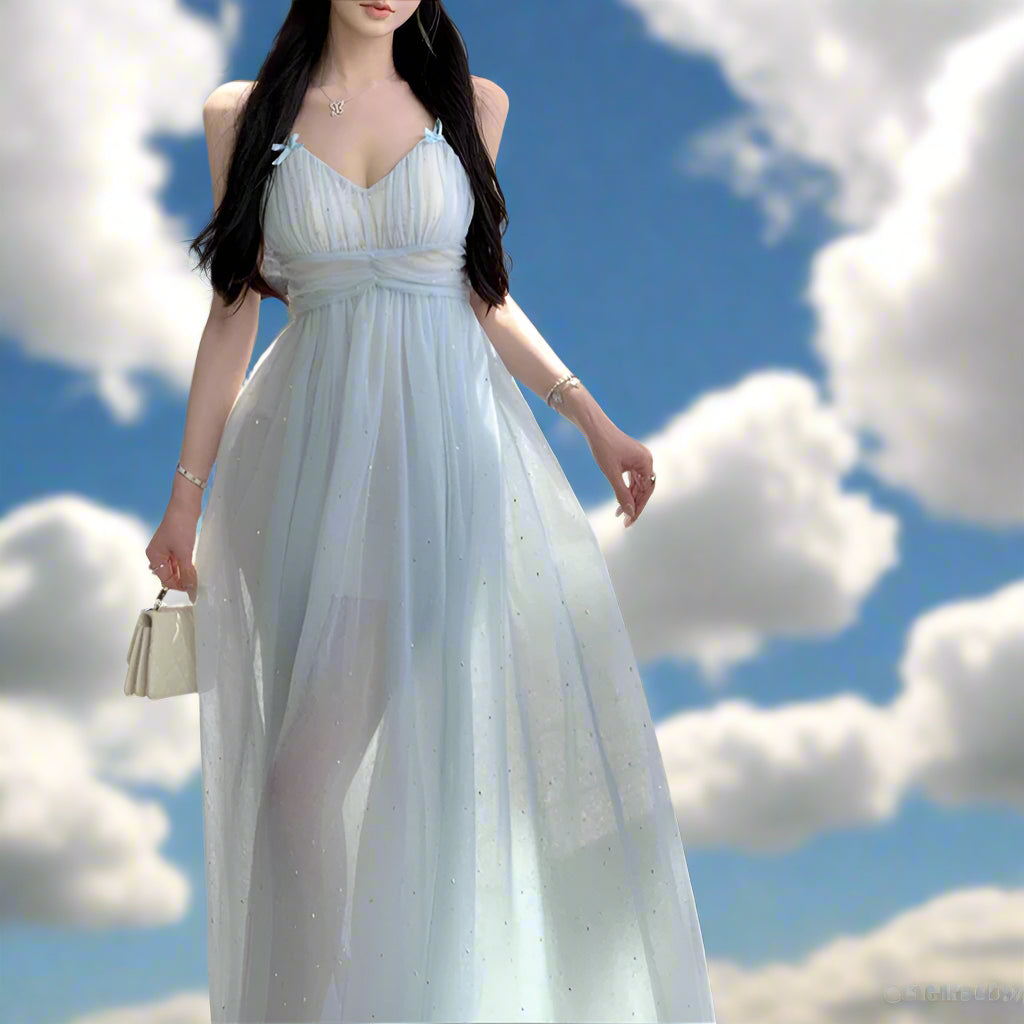 Iridia Light Blue Ethereal Fairy Dress