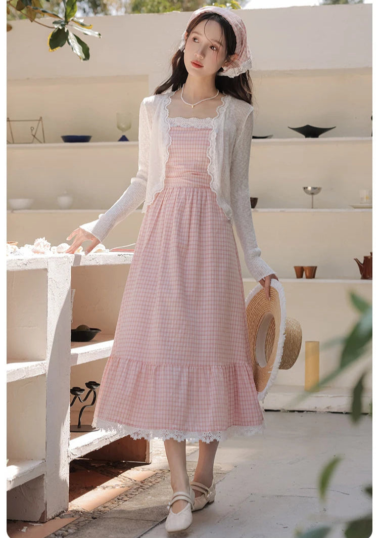 Cottage Pastel Cottagecore Dress with Headscarf Set Cottagecore Dresses Cottage Pastel Cottagecore Dress with Headscarf Set Cottagecore Dresses