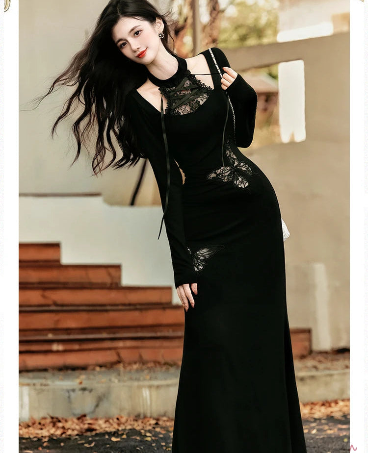 Night Butterfly Romantic Goth Dress