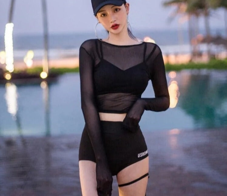 Dark Splash Swimsuit Set