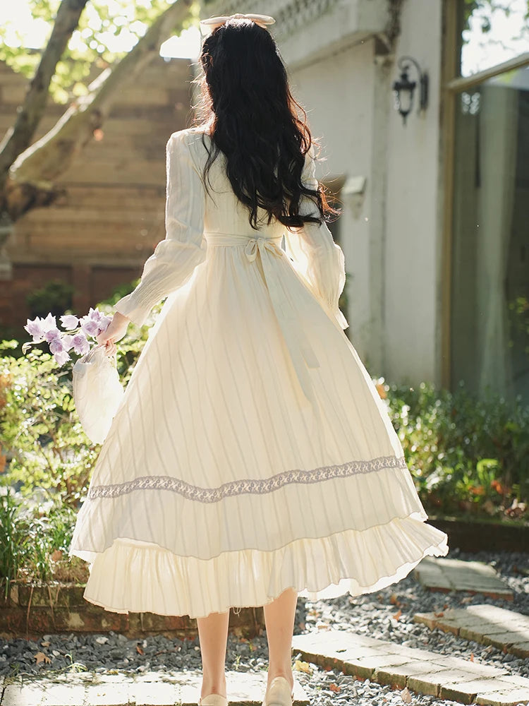 Alison Cotton Cottagecore Dress with Embroidery