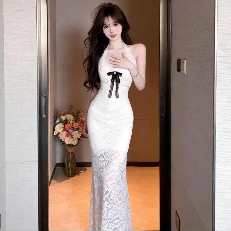 Valorie White Lace Coquette Dress