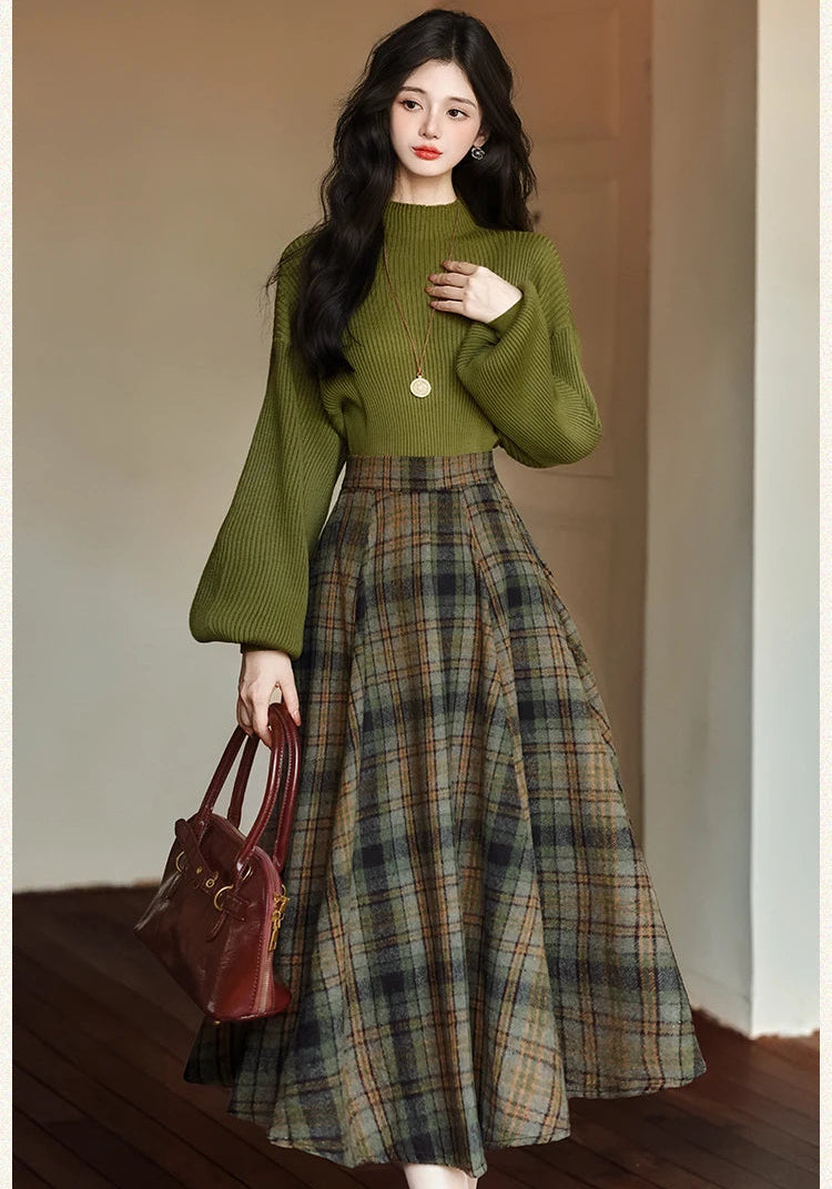 Autumn Fog 2-Piece Dark Academia Wool Set