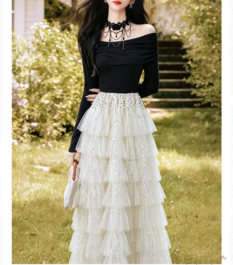 Shadow Fae Dark Fairycore Dress Set Ethereal Gothic Outfit