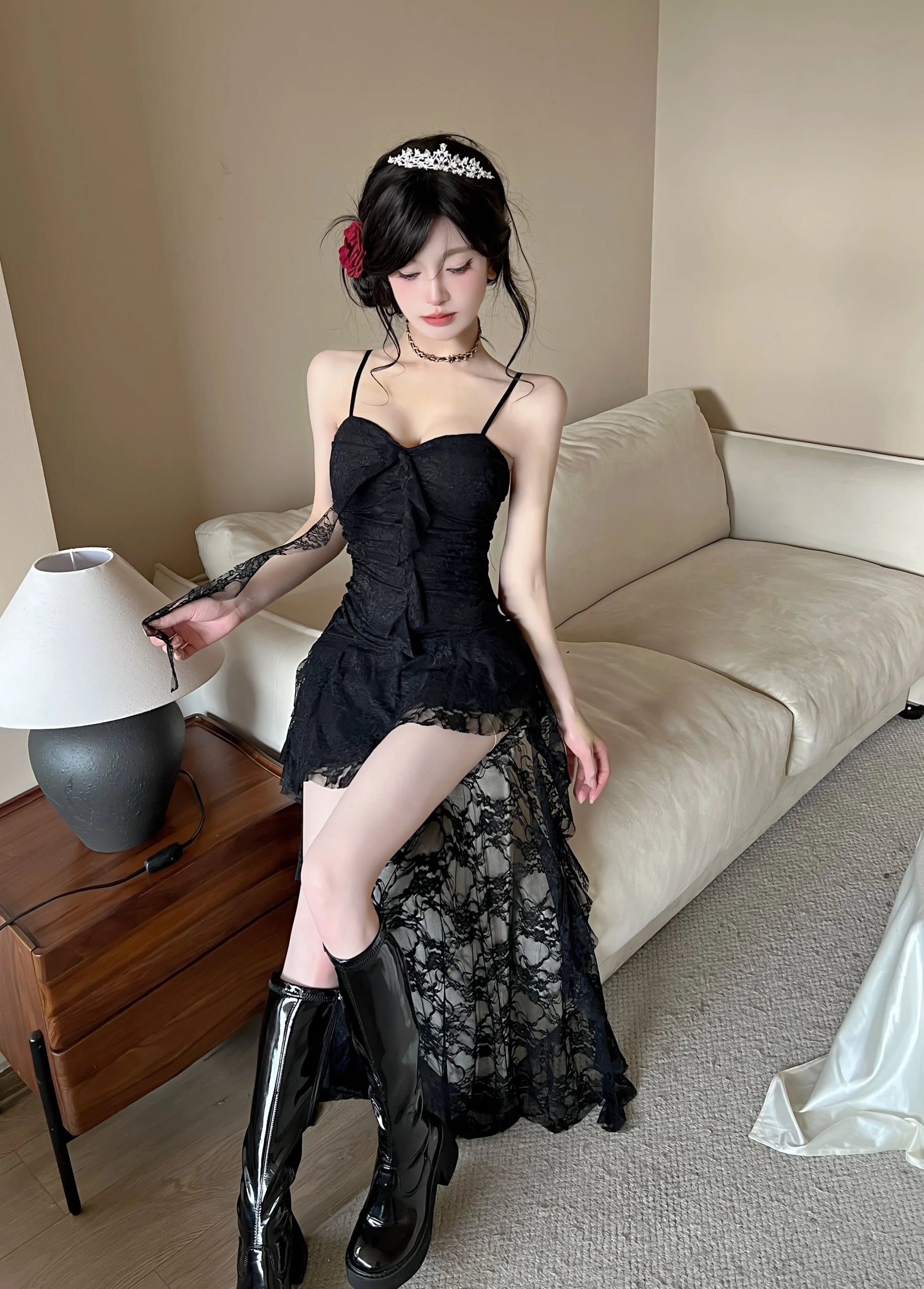 Dark Coquette Lace Dress