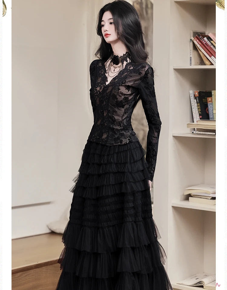 Shadow Flames 3-Piece Romantic Goth Set