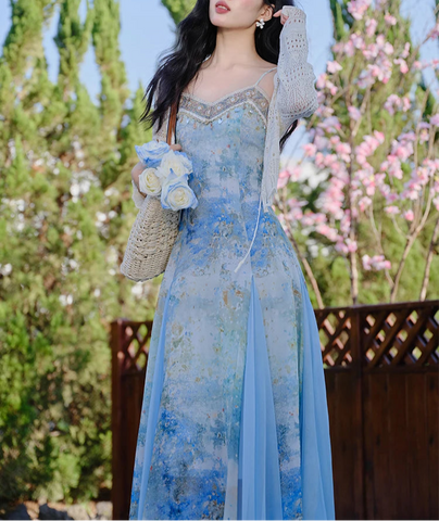 Sea Princess Mermaid Blue Royalcore Princess Dress