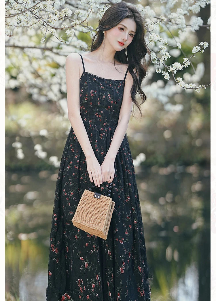 Floriana Dark Cottagecore Dress
