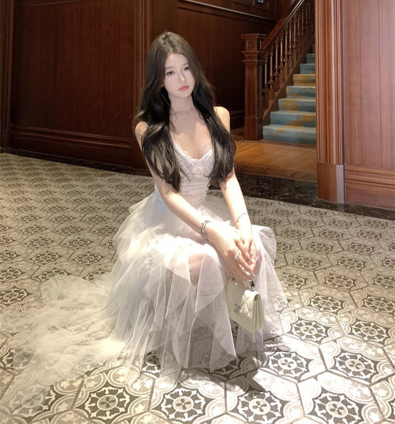 Angel Whispers Angelcore Coquette Dress