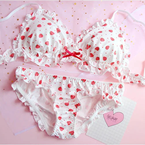 Strawberry Milk Kawaii Lingerie set