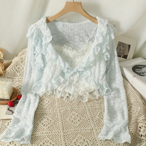 Cottagecore Summer Cropped Cardigan Bolero