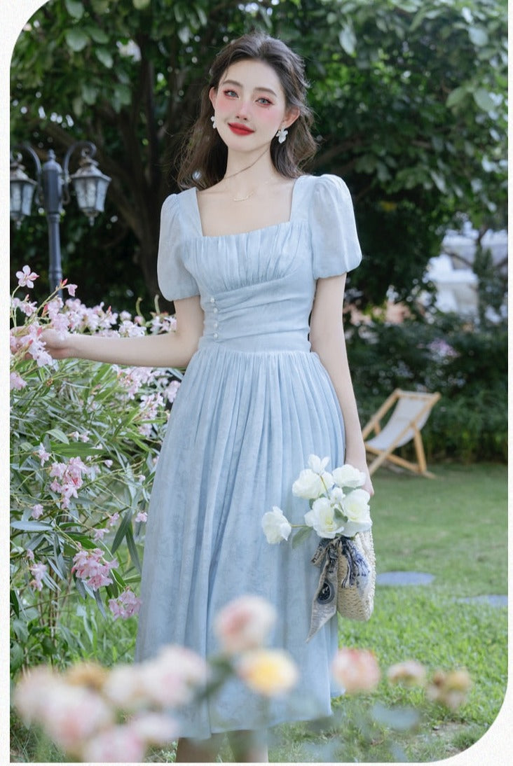 Edith 50s Blue Vintage-Style Dress