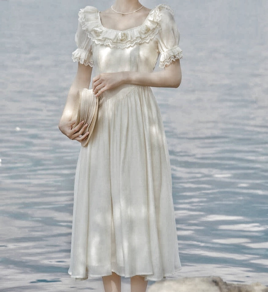 Rosa Sea Romantic Vintage-style Fairycore Princess Dress