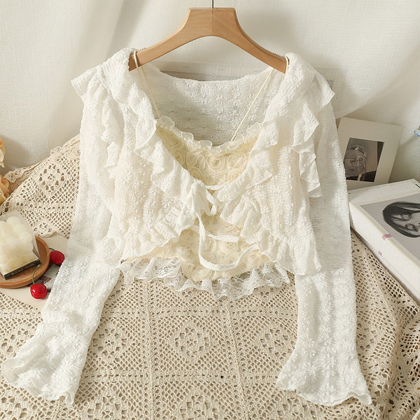 Cottagecore Summer Cropped Cardigan Bolero