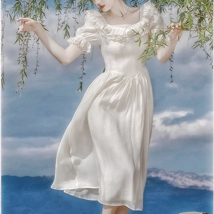 Rosa Sea Romantic Vintage-style Fairycore Princess Dress