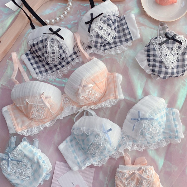 Pastel Sky Princesscore Lingerie Set Nymphet Kawaii Underwear Set