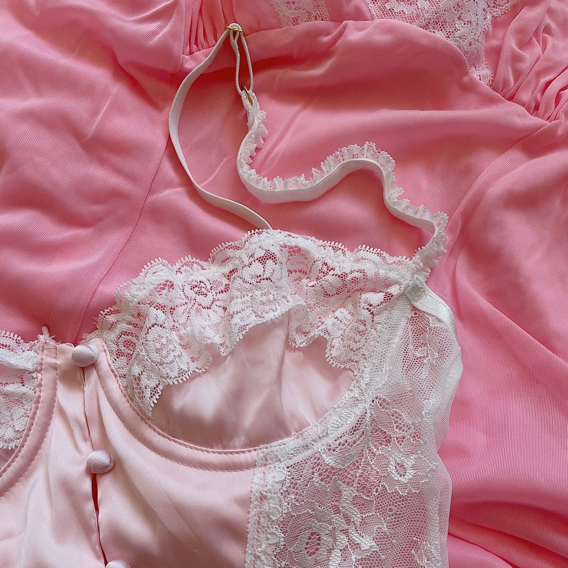 GRUNGE COQUETTE DROP, small pink patterned shapewear bodysuit