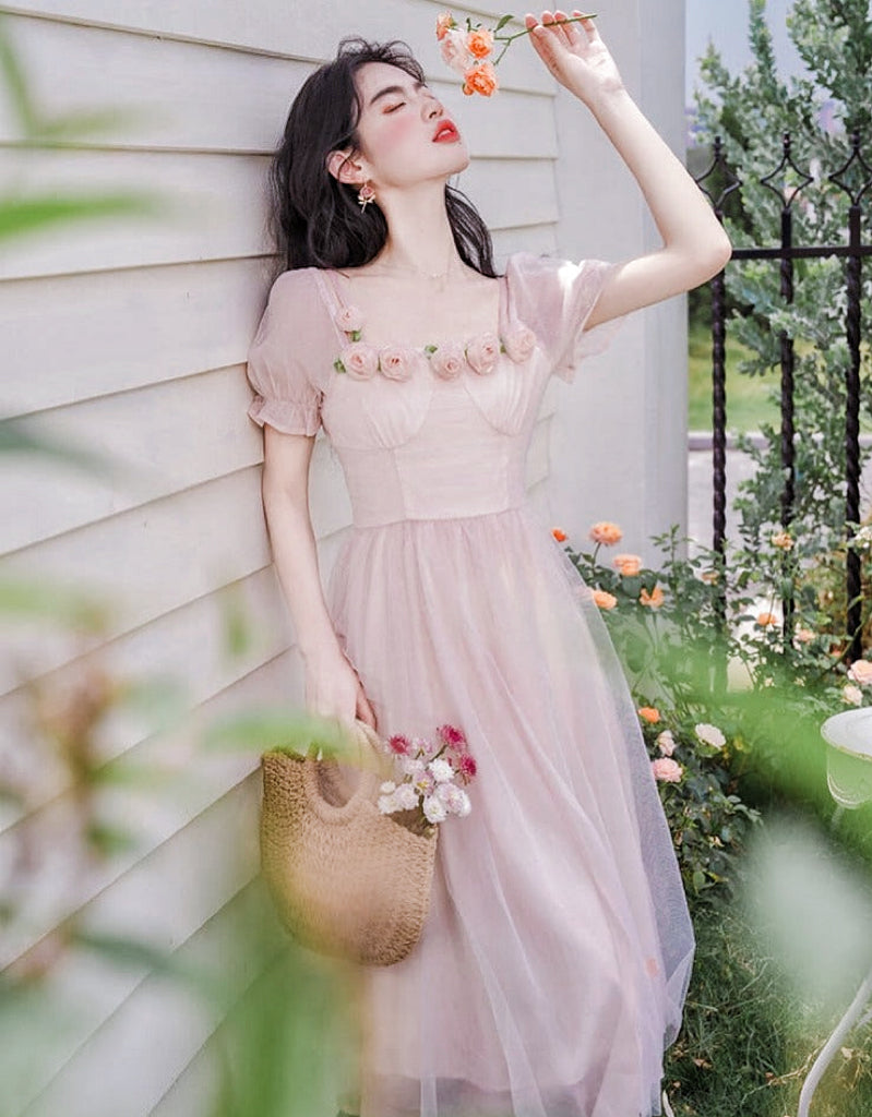 Blushing Roses Royalcore Fairy Dress