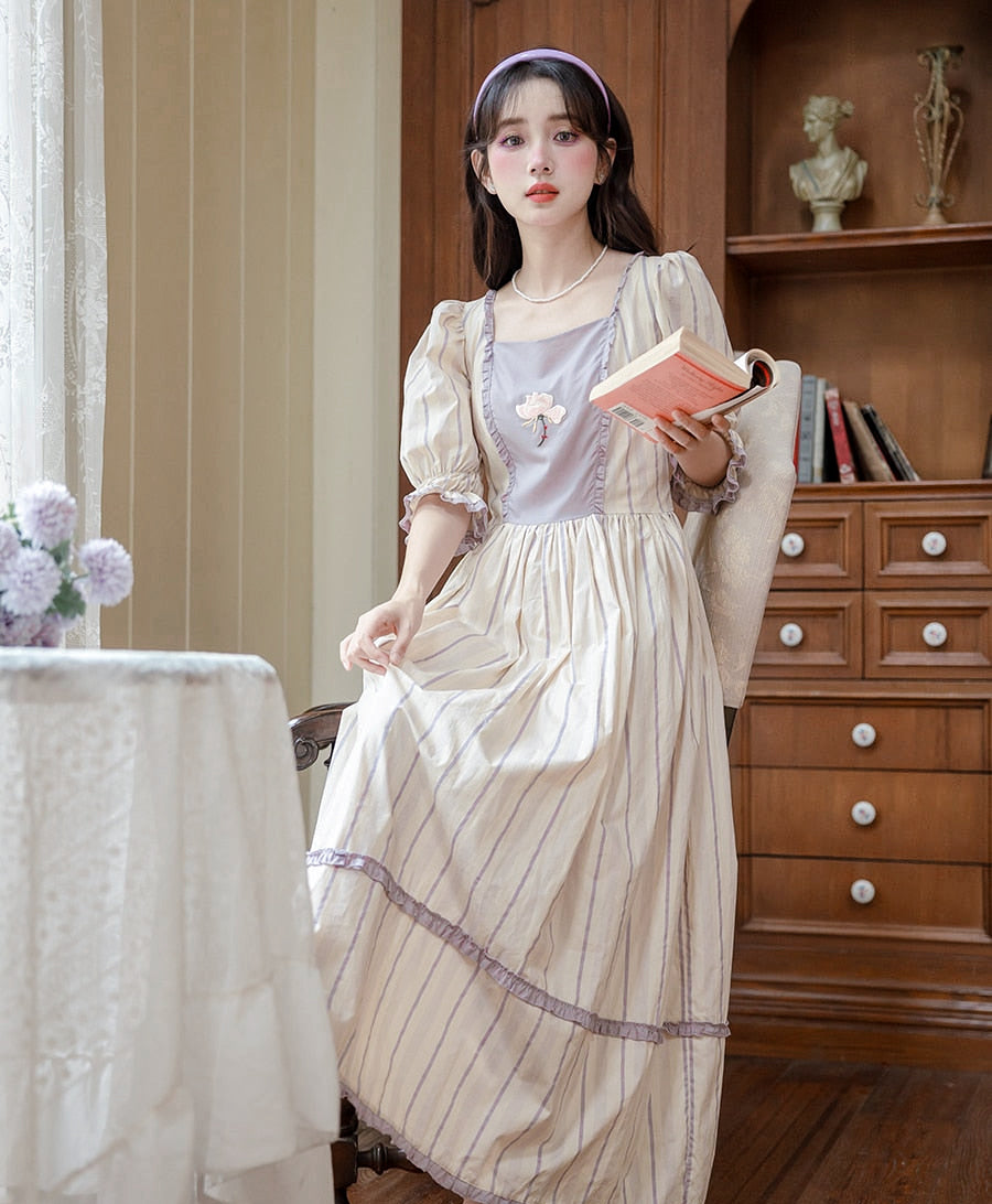 The Sacred Fleur Romantic Royalcore Vintage Academia Princess Dress