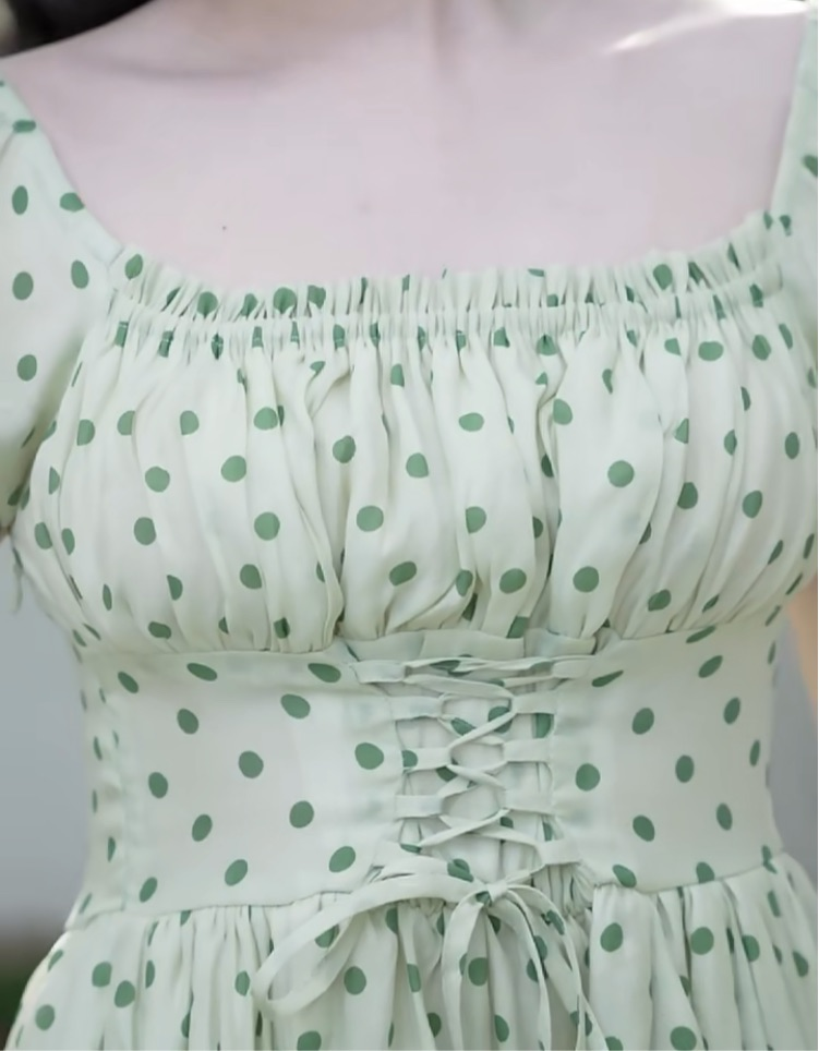Alpinia Green Polka Dot Dress 