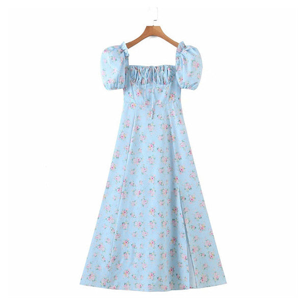 Aria Blue Cottage Fairy Maxi Dress 