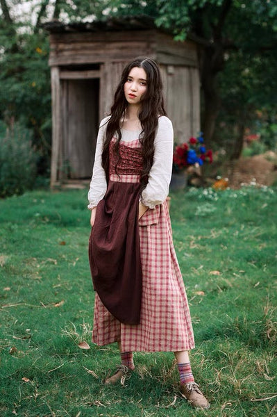 Autumn Witch Cotton Cottagecore Dress 