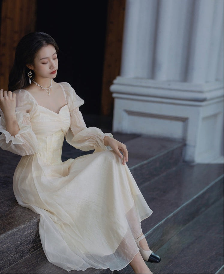 Ayfara Vintage-Academia Romantic Royalcore Princess Dress 