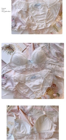 Tulle Underwear Set - Sweet Lace Ruffles Bow Lingerie Set