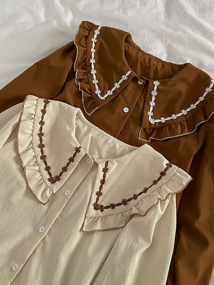 Balbina Casual Vintage-style Cottagecore Shirt 