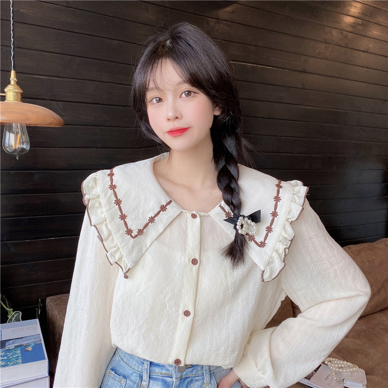 Balbina Casual Vintage-style Cottagecore Shirt 