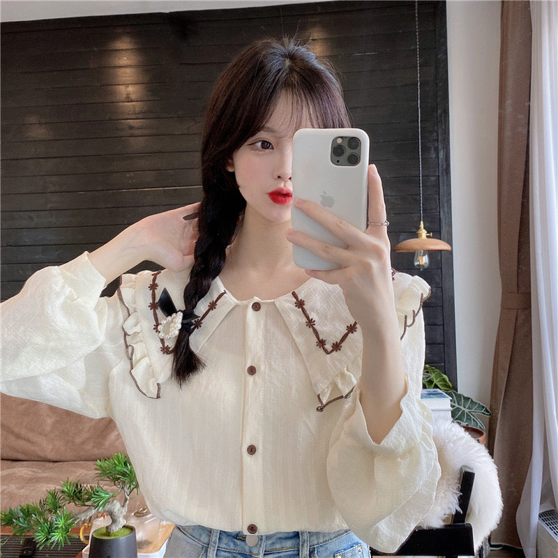 Balbina Casual Vintage-style Cottagecore Shirt 