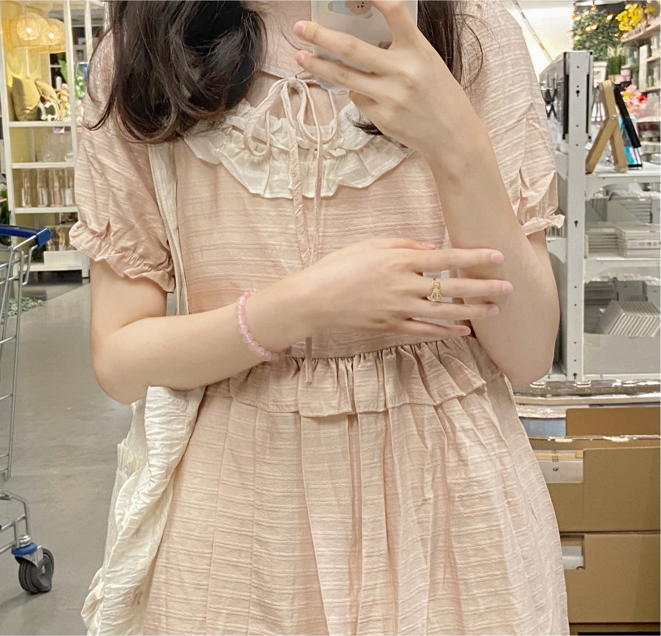 Bonnie Pastel Pink Oversized Kawaii Aesthetic Dress 