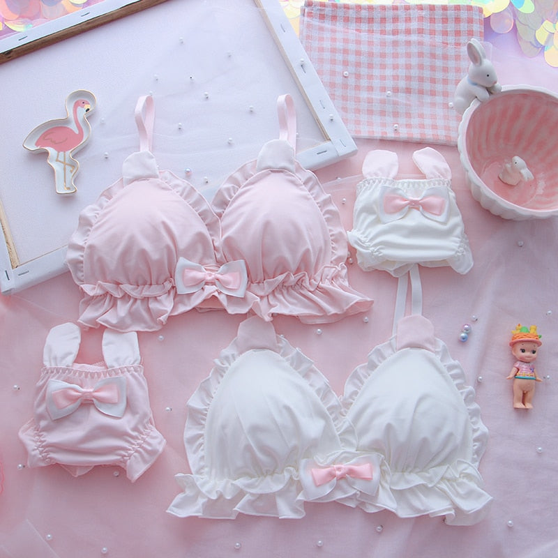 Pink Strawberry Kawaii Lolita Nymphet Lingerie Set