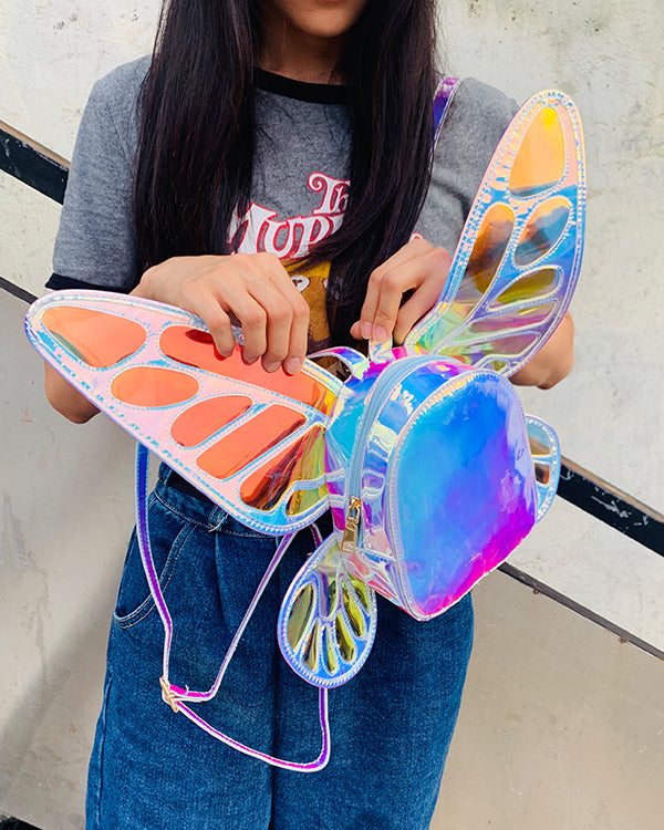 Butterfly Laser Holographic Mini Backpack 