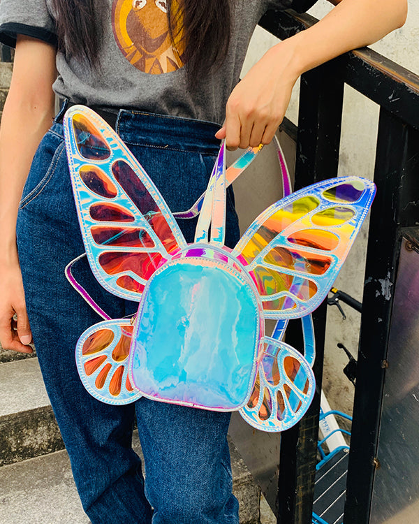 Butterfly Laser Holographic Mini Backpack 